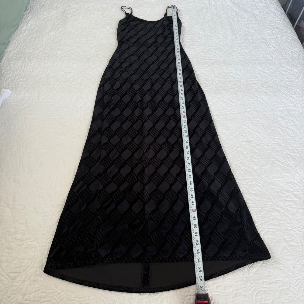 Vintage Gunne Sax Jessica McClintock Black Contrast Velvet Maxi Dress 9/10 EUC - Picture 10 of 16